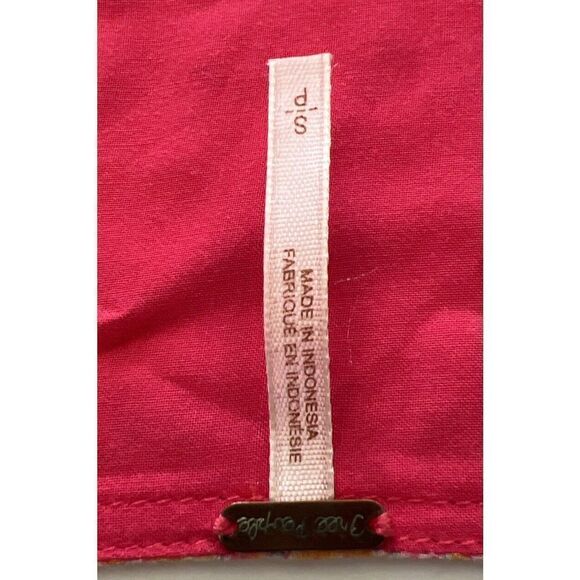 FREE PEOPLE Women Sz S Sunset Dreams Printed Red Tunic Ruffle Top - Picture 4 of 14